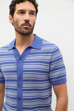 Jacquard Stripe Knit Shirt  Cobalt  hi-res