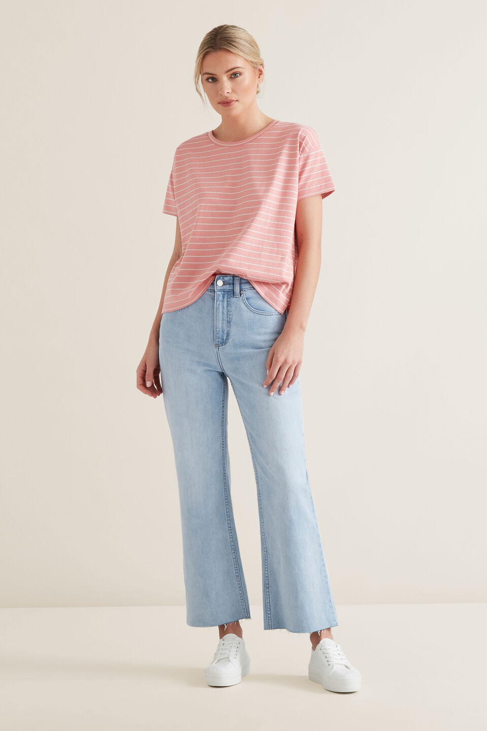 Boxy Split Hem Tee  