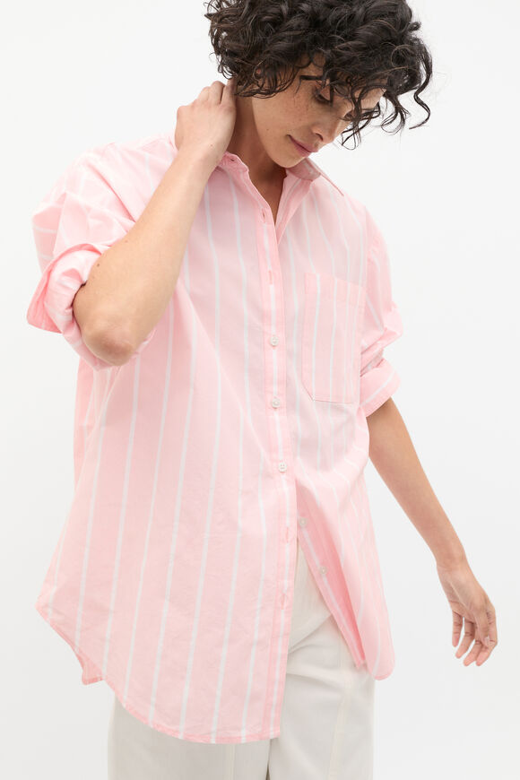 Poplin Pocket Front Shirt  Rose Petal Stripe  hi-res