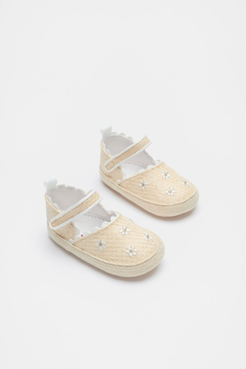 Mini Embroidered Espadrille  Natural