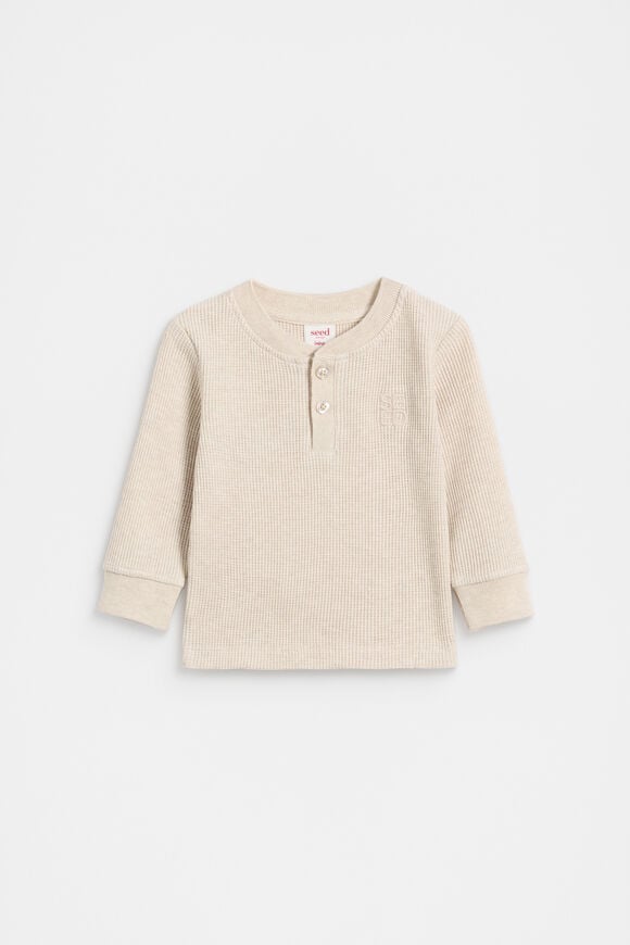 Core Henley Tee  Oat Marle  hi-res