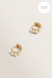 Fine Pearl Huggie Hoops  9  hi-res
