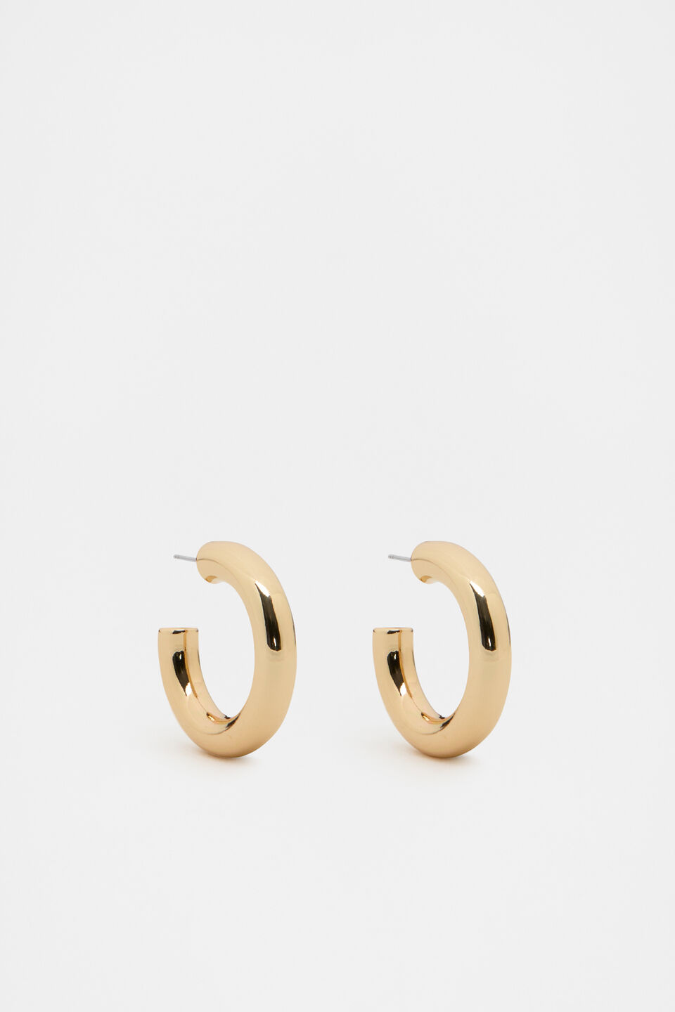 Mid Solid Hoops  Gold