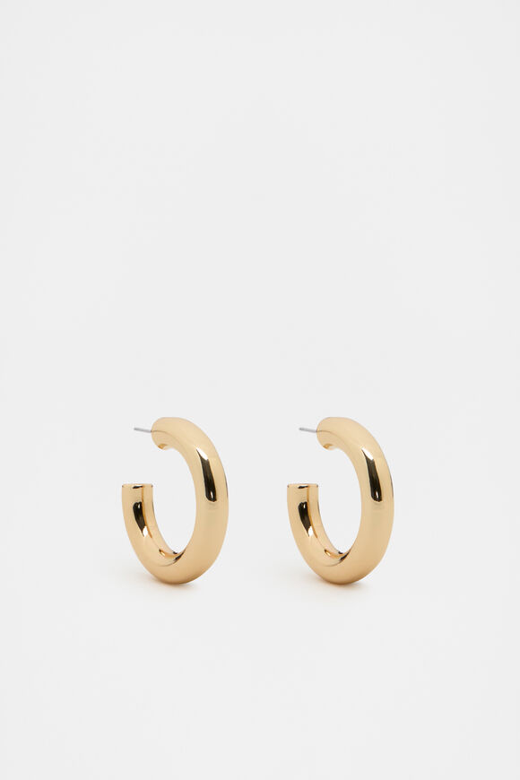 Mid Solid Hoops  Gold  hi-res