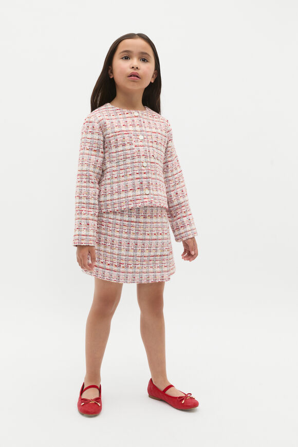 Tweed Crop Jacket  Multi  hi-res