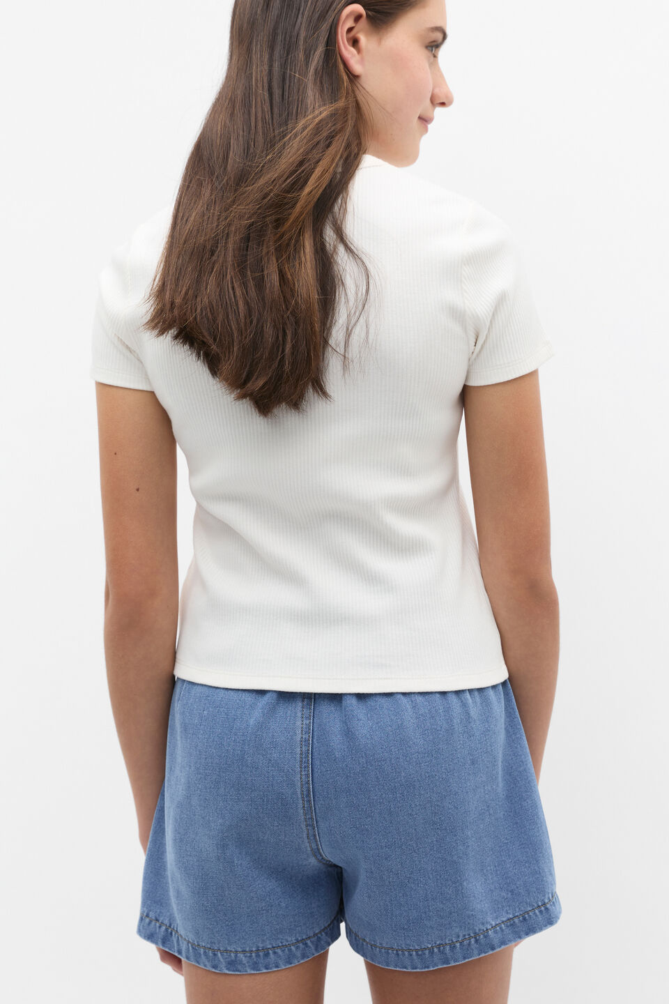 Core Logo Rib Tee  Canvas