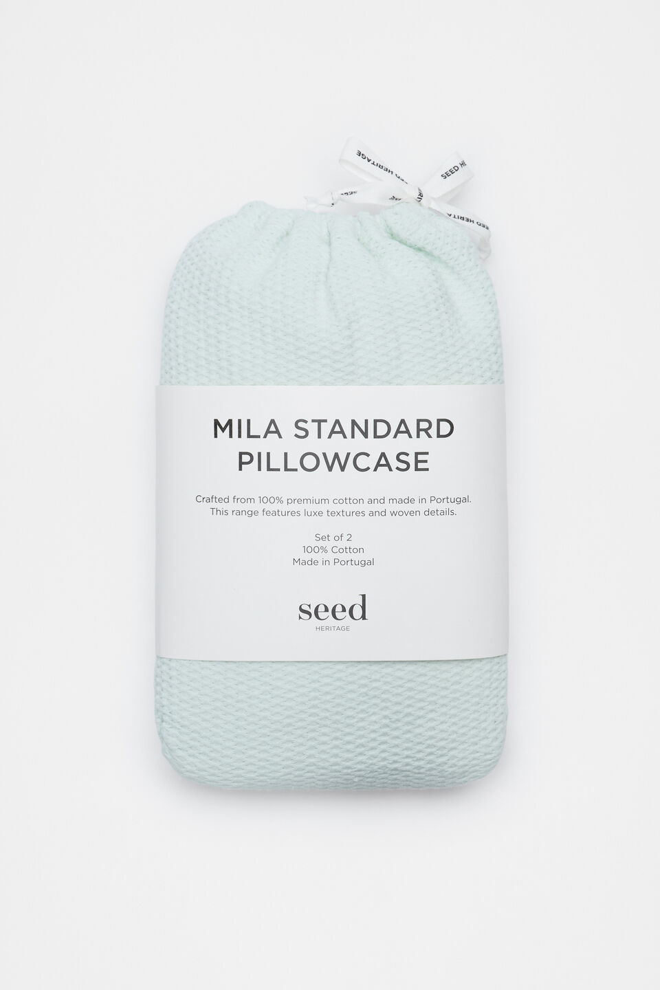 Mila Standard Pillowcase Set of 2  Mist