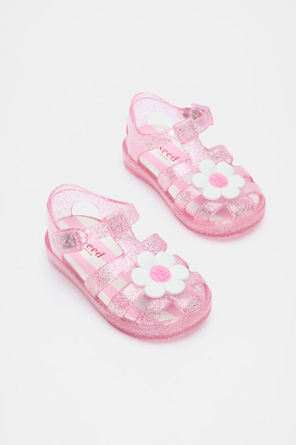 Mini Daisy Jelly Sandal  Pink Glitter  hi-res
