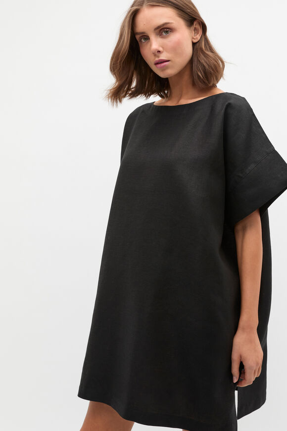 Boat Neck Poncho  Black  hi-res