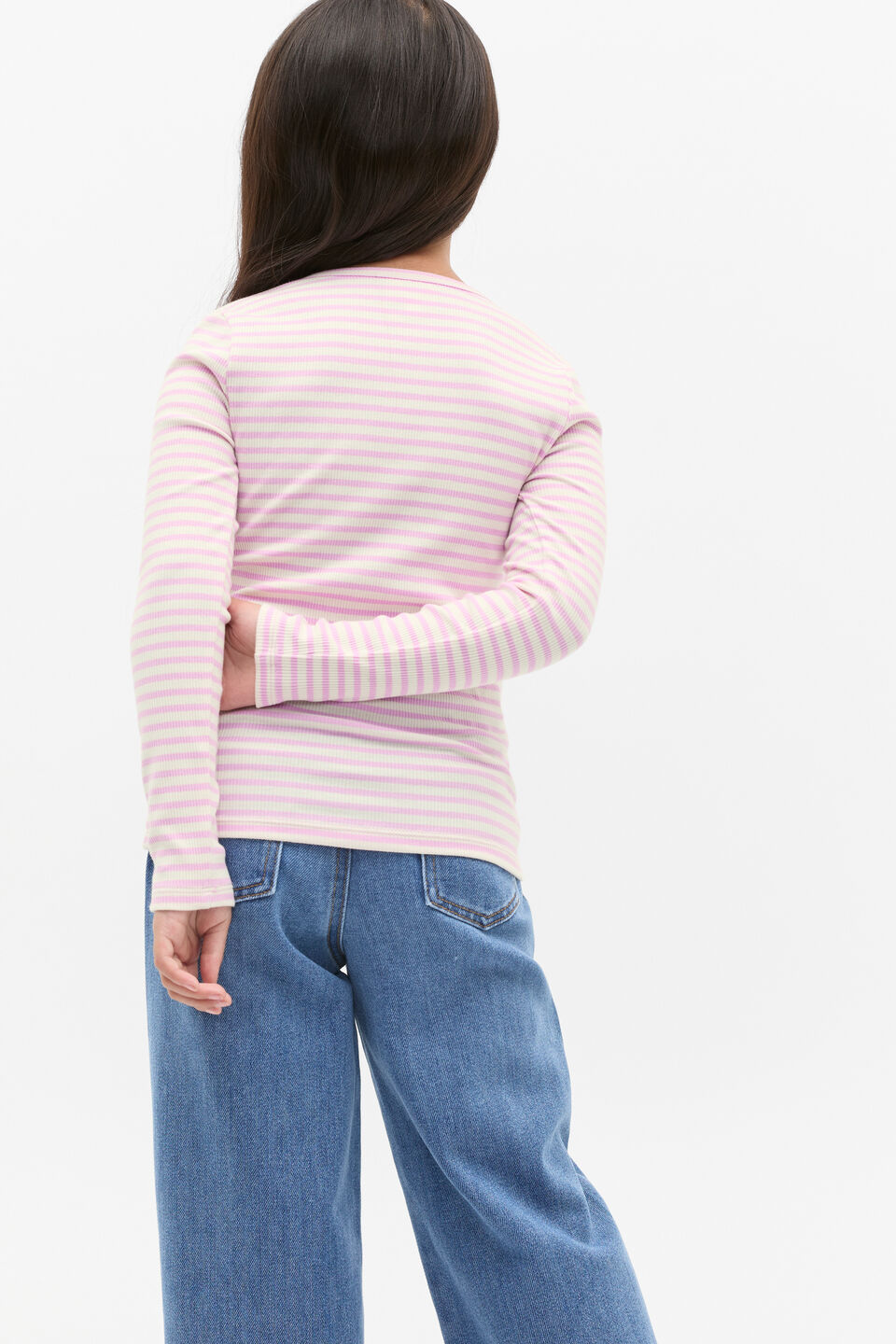 Core Rib Tee  Fairy Floss Stripe