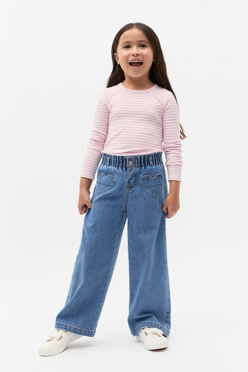 Core Rib Tee  Fairy Floss Stripe