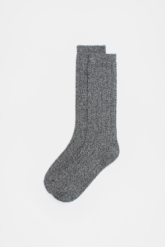 Marled Boot Sock  Black Twist  hi-res