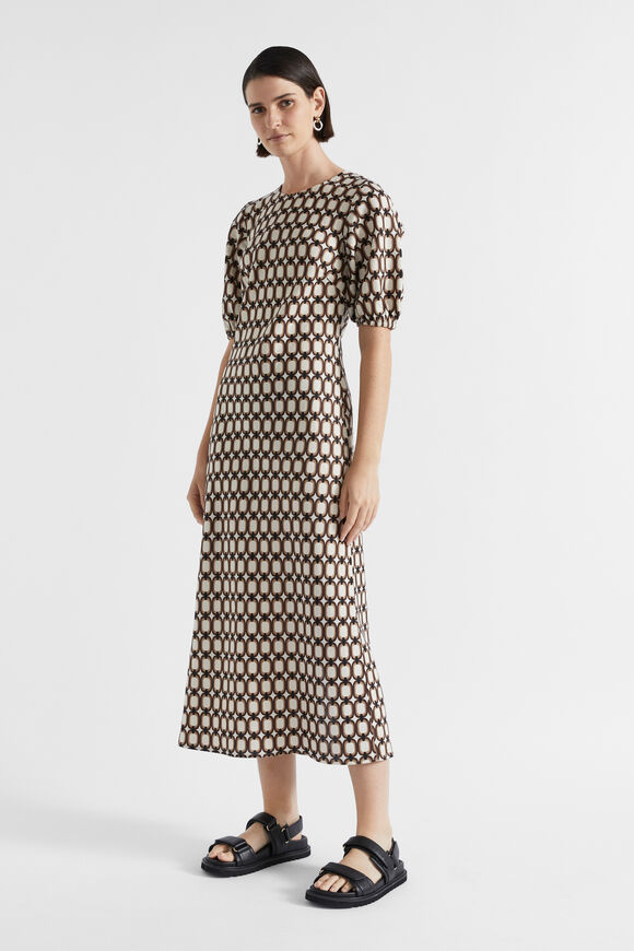 Linen Retro Slip Dress  Multi Retro  hi-res