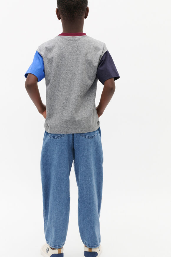 Colourblock Logo Tee  Storm Marle  hi-res