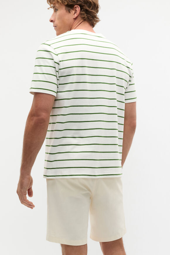 Crew Stripe Tee  Pea Green  hi-res