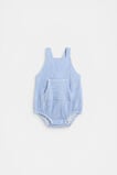 Stripe Pocket Romper  Ocean  hi-res