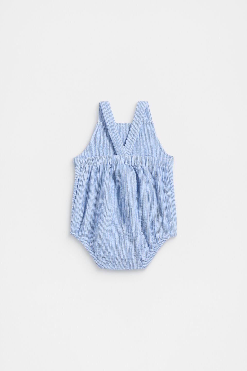 Stripe Pocket Romper  Ocean