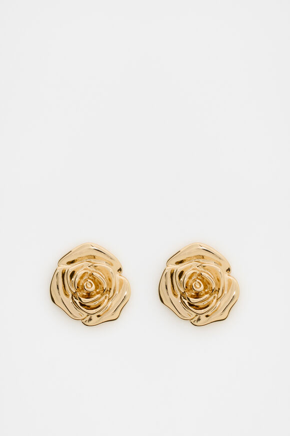 Rosette Stud  Gold  hi-res