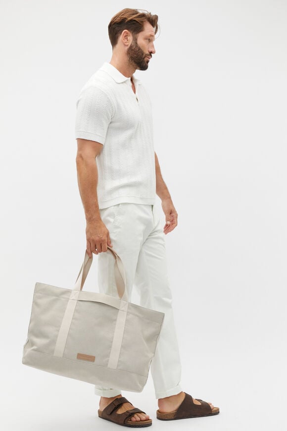 Relaxed Knit Polo  Vintage White  hi-res