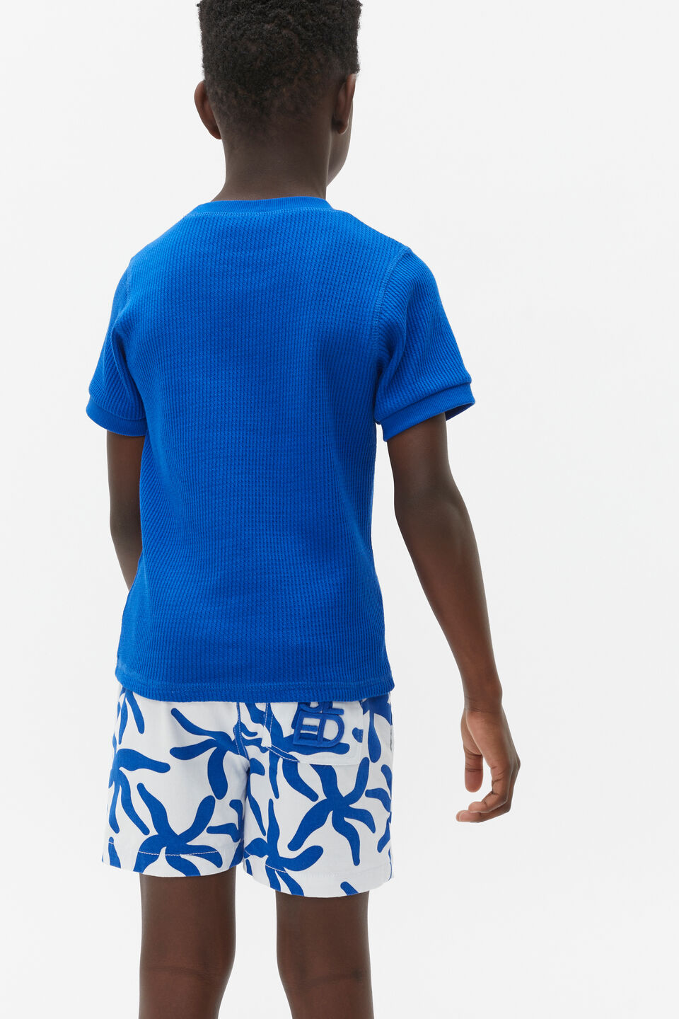 Waffle Tee  Cobalt
