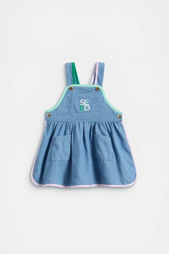 Chambray Logo Pinafore  Chambray  hi-res