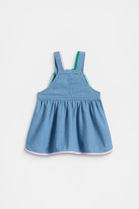 Chambray Logo Pinafore  Chambray  hi-res
