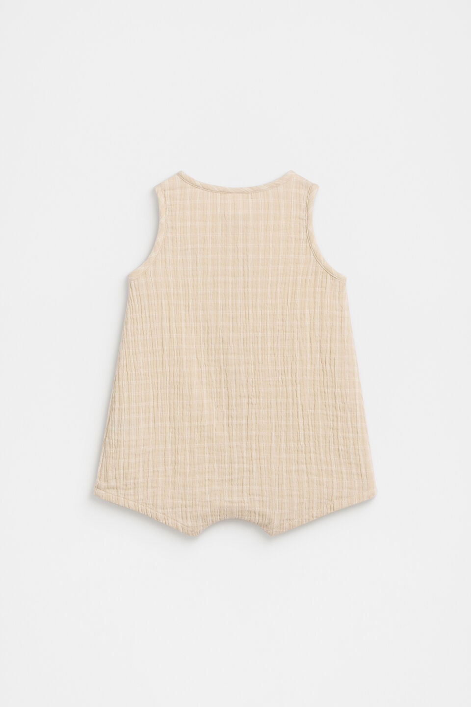 Orange Button Romper  Neutral