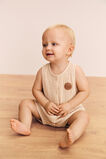 Orange Button Romper  Neutral  hi-res