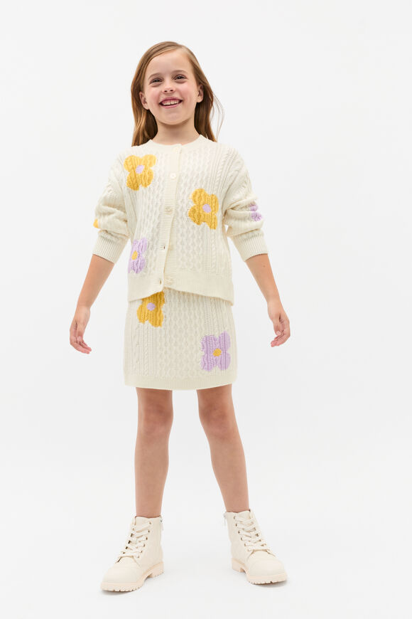 Flower Cable Skirt  Classic Cream  hi-res