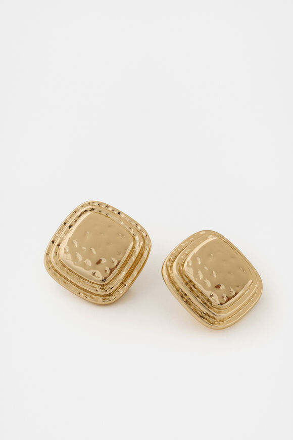 Square Vintage Stud  Gold  hi-res