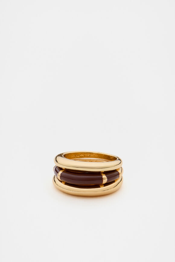 Enamel Ring Set  Merlot  hi-res