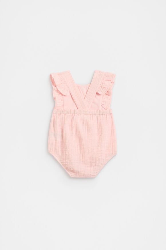 Spot Frill Romper  Pretty Pink  hi-res