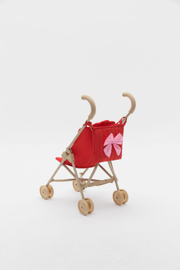 Bow Doll Pram  Red  hi-res