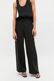 Crinkled Satin Palazzo Pant  Black  hi-res