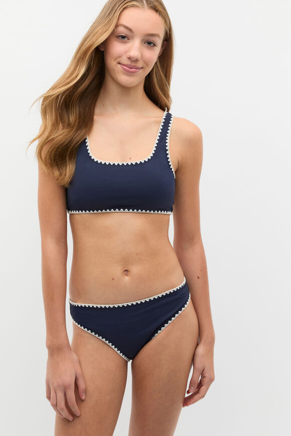 Contrast Stitch Bikini  New Navy  hi-res