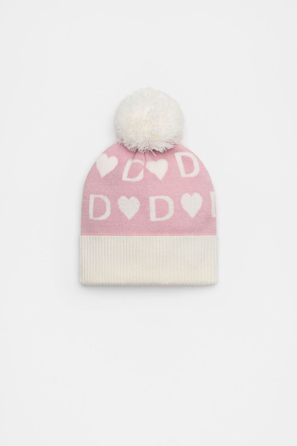 Heart Initial Beanie  D