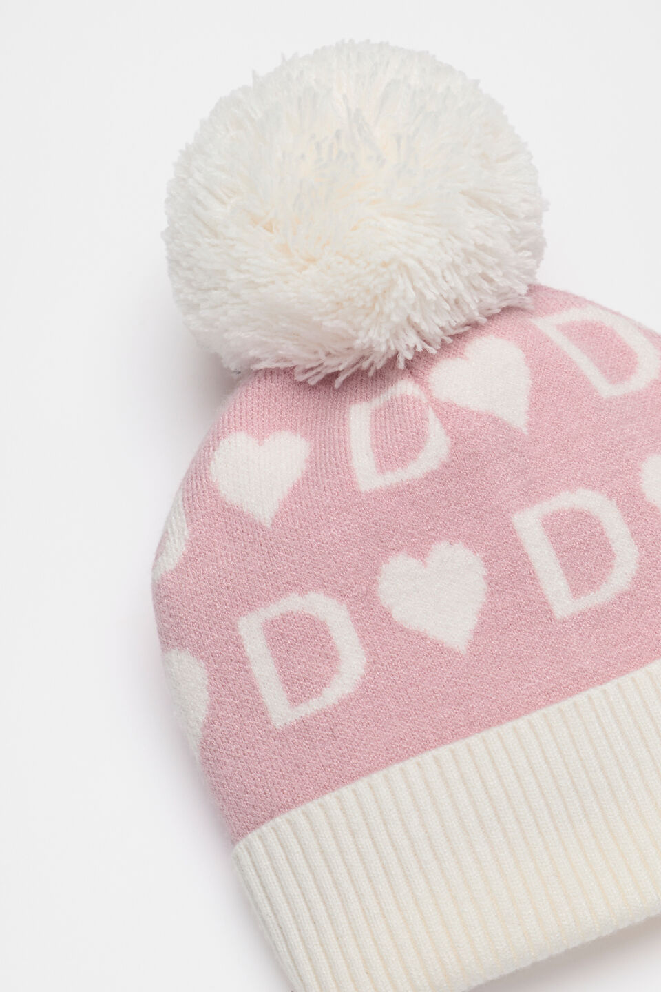Heart Initial Beanie  D