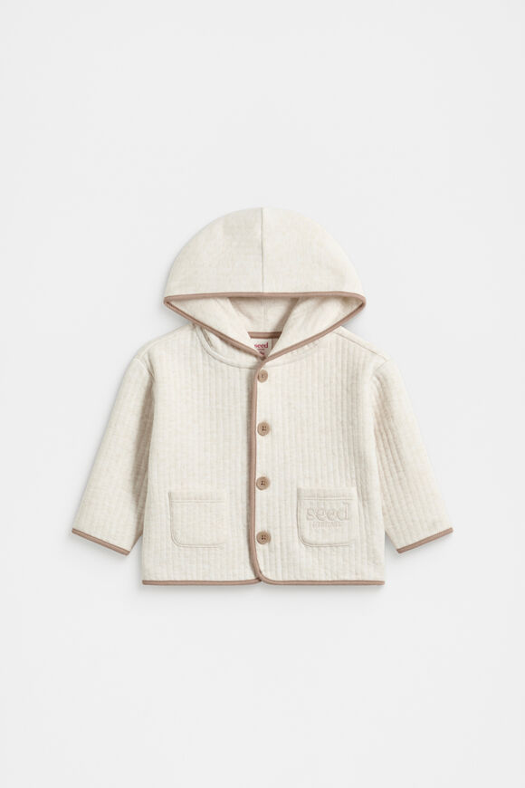 Quilted Logo Jacket  Snow Marle  hi-res