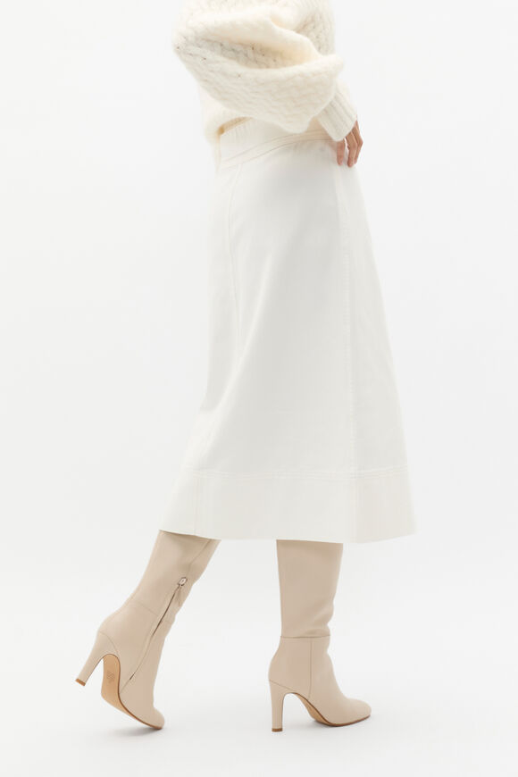 Denim Tie Waist Skirt  Cloud Cream  hi-res