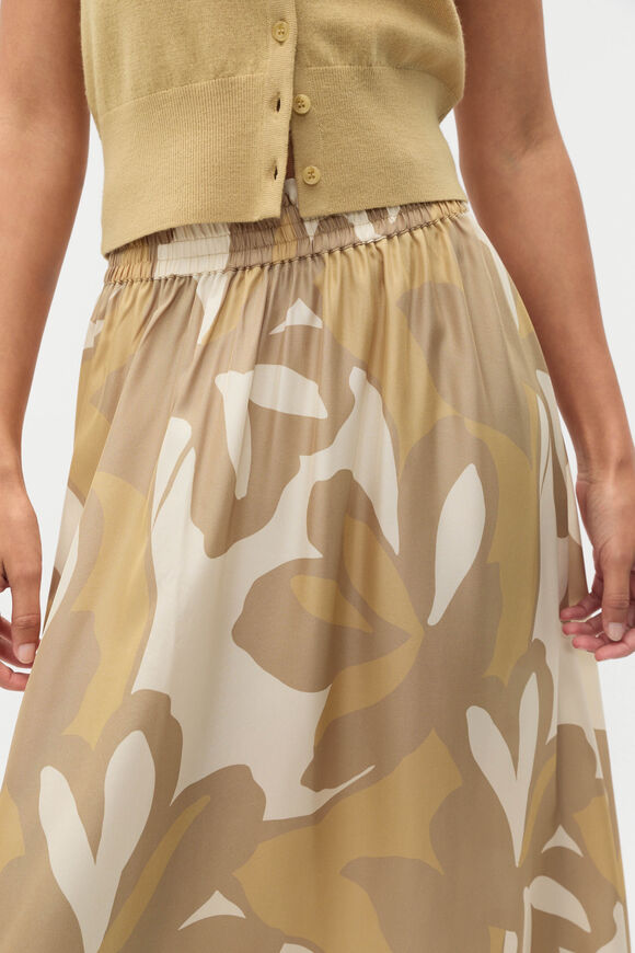 Satin Printed Skirt  Multi  hi-res
