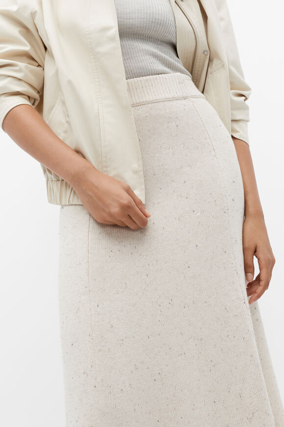 Speckle Knit Midi Skirt  Vanilla Cream Fleck  hi-res