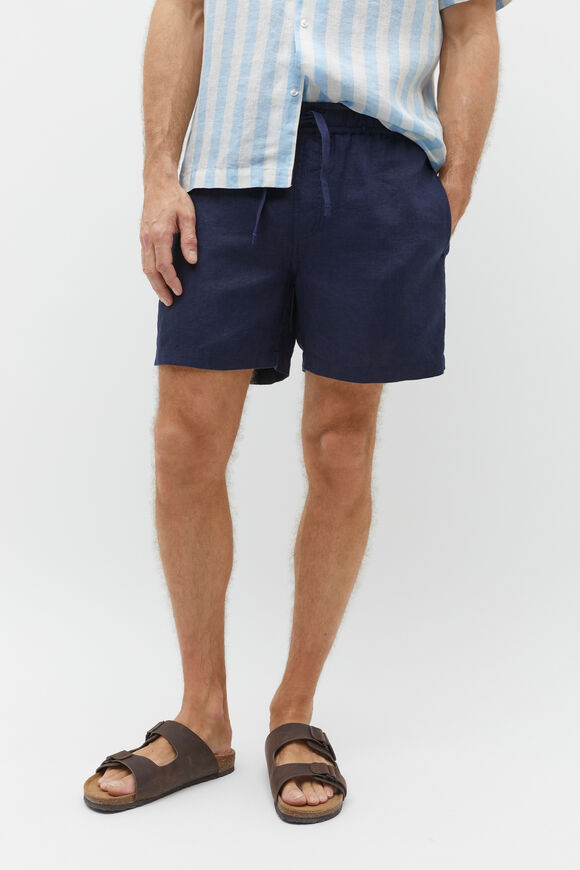 Linen Short  Midnight Blue  hi-res