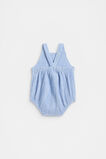 Stripe Pocket Romper  Ocean  hi-res