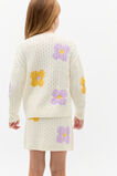 Flower Cable Cardigan  Classic Cream  hi-res