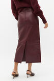 Leather Column Skirt  Plum Red  hi-res