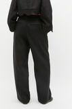 Tailored Linen Pleat Pant  Black  hi-res