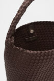 Woven Textured Tote  Dark Espresso  hi-res
