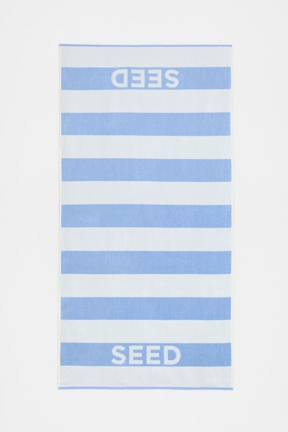 Beach Towel  Luna Blue Stripe  hi-res