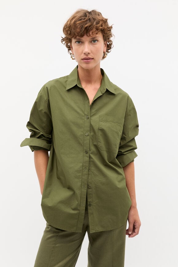 Poplin Pocket Front Shirt  Rainforest  hi-res