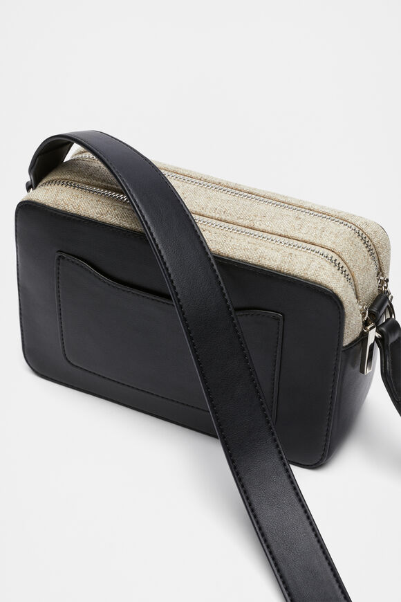 Fabric Splice Camera Bag  Black  hi-res